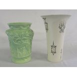 Beswick lantern & candlestick vase & Bur