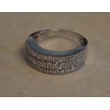 10ct white gold and diamond ring, Ring S