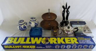 Various items inc Bullworker, Cauldon gi