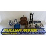 Various items inc Bullworker, Cauldon gi