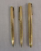 3 gold plated Parker Pens