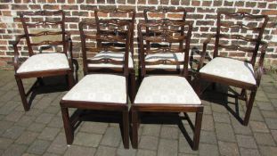 6 reproduction Chippendale style chairs