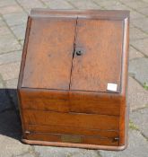 Late Victorian oak desk companion/tidy c