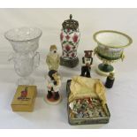 Assorted items inc Robert Harrop figures