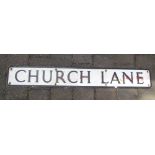 'Church Lane' metal sign