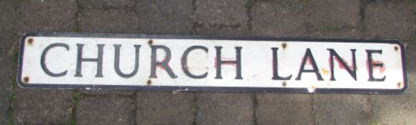 'Church Lane' metal sign