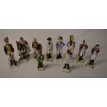 10 ceramic figures of soldiers including