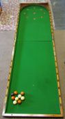 Bagatelle board with balls