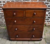 Victorian mahogany chest of drawers with