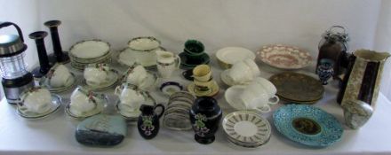 Assorted ceramics etc inc Shelley, candl