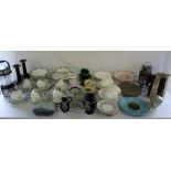 Assorted ceramics etc inc Shelley, candl