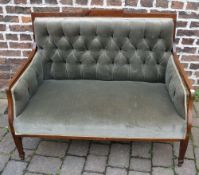 Edwardian button back 2 seater settee