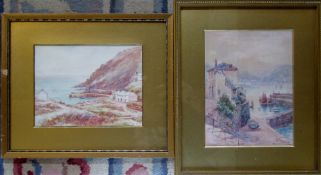 2 watercolours by T H Victor - Lamorna C