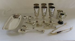 Assorted silver plate inc goblets