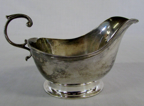 Silver cream jug Birmingham 1935 Maker A