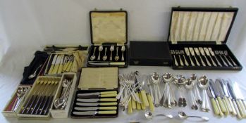 Quantity of silver plate cutlery (2 boxe