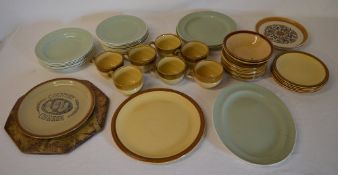 Ceramic cups and plates including T G Gr