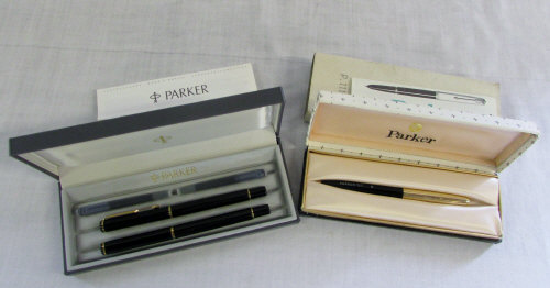 Cased Parker '51' ballpoint pen (M) & ca