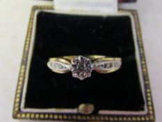 9ct gold diamond ring size N