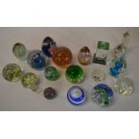 Various glass paperweights