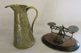 Art Nouveau brass water jug John Sankey