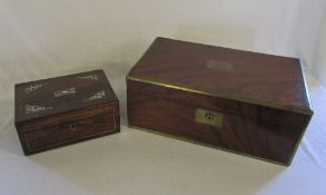 Large Victorian writing slope & box with