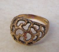 9ct gold ring weight 3 g size M