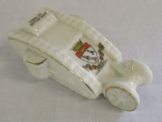 WWI crested china tank 'Model of British