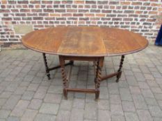 Oak 1930s gate leg table