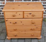 Modern pine chest of drawers