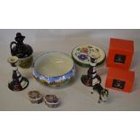 Various ceramics including a salad bowl,