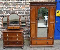 Matching Victorian dressing table and wa