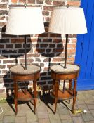 Pair of reproduction French lamp tables