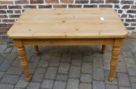 Pine kitchen table 125cm by 75cm