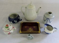 Assorted ceramics inc Wedgwood salt glaz