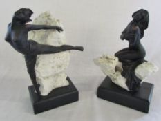 2 Regency Fine Arts Stoneworks figures '