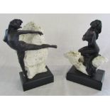 2 Regency Fine Arts Stoneworks figures '