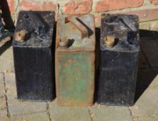 3 oil cans including Pratts