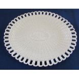 19th century oval creamware ribbon plate