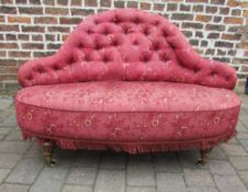 Small Victorian corner sofa with button