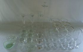 Assorted glassware inc candlesticks