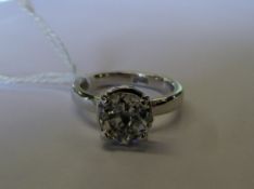 Platinum diamond solitaire ring approx 2