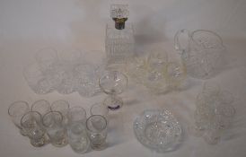 Glassware including a decanter, drinking