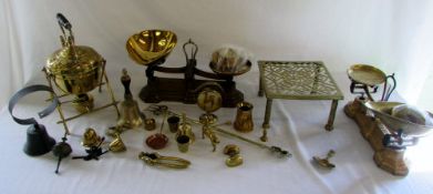 Various brassware inc scales