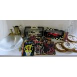 Various items inc toy cars, brass ware,