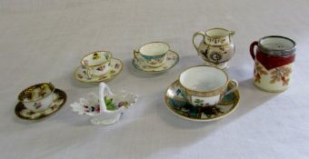 Assorted miniatures inc Crown Derby, Coa