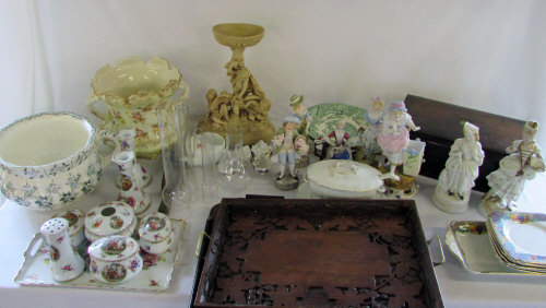 Various ceramics inc figurines, dressing