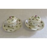 Pair of Meissen style miniature custard