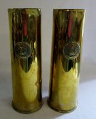 2 WWI Trench ware shells cases 1916, 'Go