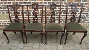 4 Chippendale style dining chairs